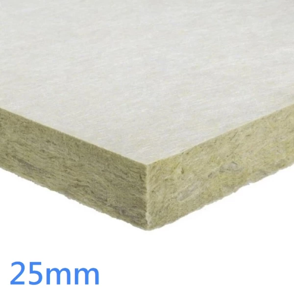 25mm Rockwool RW3 White Tissue Faced Slab A1 (pack of 16)