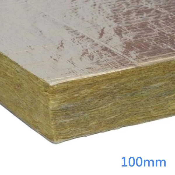 100mm Foil Faced 2 Sides Rockwool RW4 A1 Insulation (pack of 3)