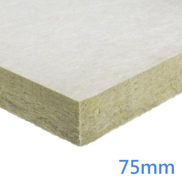 75mm White Tissue Faced Insulation Slab Rockwool RW5 (pack of 3)