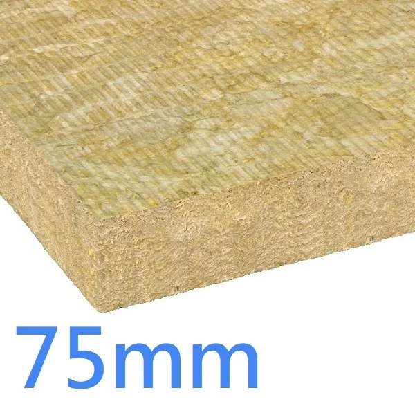75mm RWA45 ROCKWOOL Insulation Slab - Thermal Acoustic and Fire Performance (pack of 6)