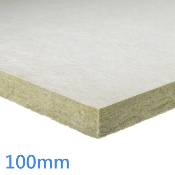 100mm Rockwool RWA45 White Tissue Faced 2 Sides Slab A1 (pack of 4)