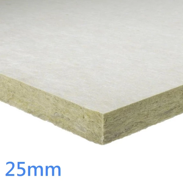 25mm Rockwool RWA45 White Tissue Faced 2 Sides Slab A1 (pack of 16)