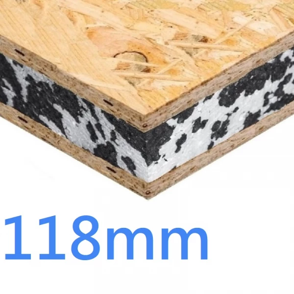 118mm Structural Insulated Panel ǀ SIPs EPS and OSB 8x4 Oriented Strand Sheathing Board Facings