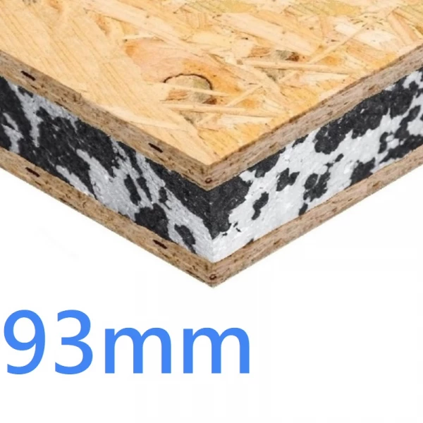 93mm Structural Insulated Panel ǀ SIPs EPS and OSB 8x4 Oriented Strand Sheathing Board Facings
