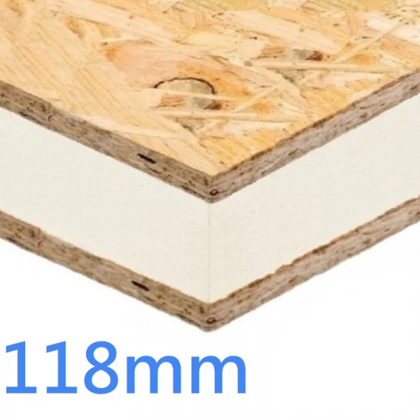 118mm Structural Insulated Panel ǀ SIPs PIR and OSB 8x4 High Performance Oriented Strand Board