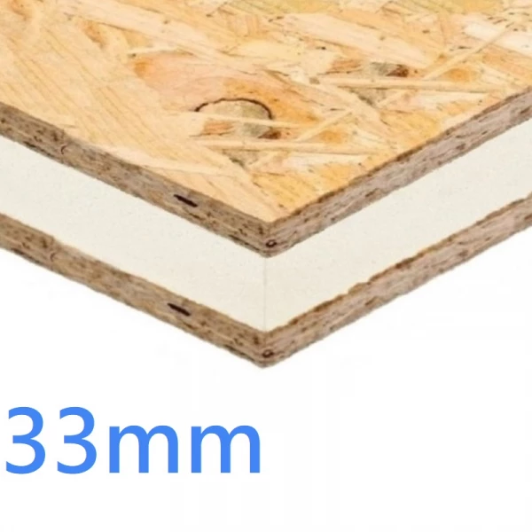 33mm Structural Insulated Panel ǀ SIPs PIR and OSB 8x4 High Performance Oriented Strand Board