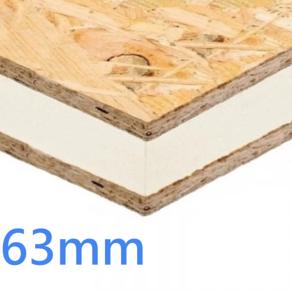 63mm Structural Insulated Panel ǀ SIPs PIR and OSB 8x4 High Performance Oriented Strand Board