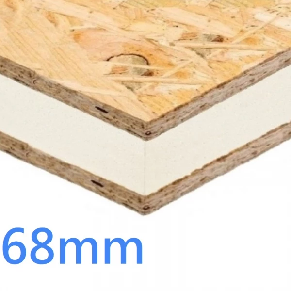 68mm Structural Insulated Panel ǀ SIPs PIR and OSB 8x4 High Performance Oriented Strand Board