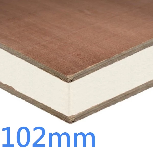 102mm Structural Insulated Panel ǀ 8x4 SIPs PIR and Plywood High Performance Construction Board