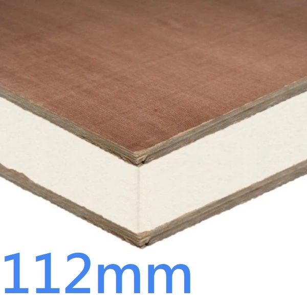 112mm Structural Insulated Panel ǀ 8x4 SIPs PIR and Plywood High Performance Construction Board