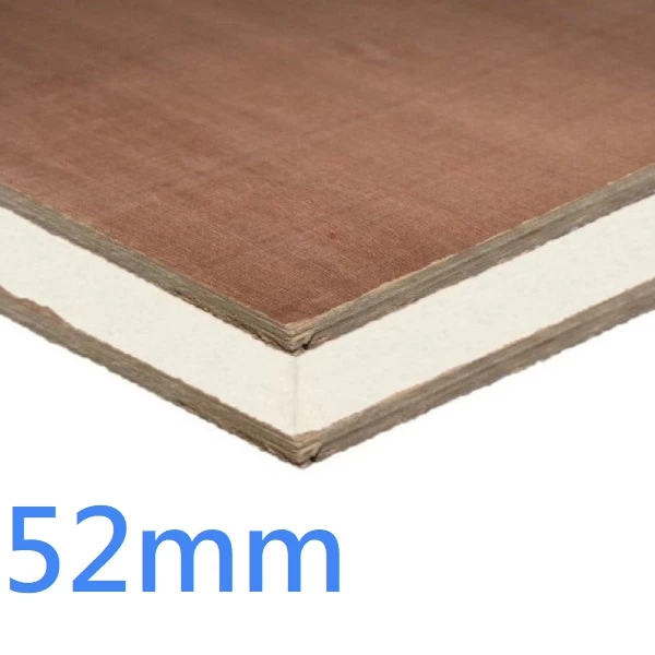 52mm Structural Insulated Panel ǀ 8x4 SIPs PIR and Plywood High Performance Construction Board