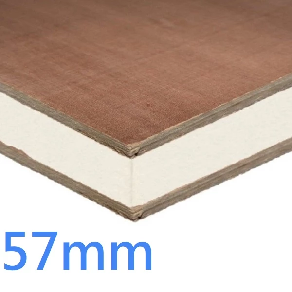 57mm Structural Insulated Panel ǀ 8x4 SIPs PIR and Plywood High Performance Construction Board