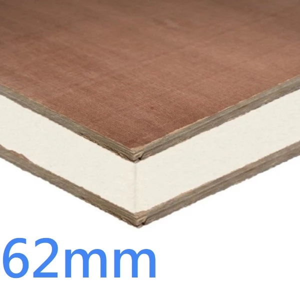 62mm Structural Insulated Panel ǀ 8x4 SIPs PIR and Plywood High Performance Construction Board