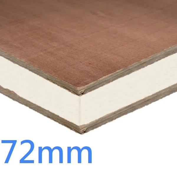 72mm Structural Insulated Panel ǀ 8x4 SIPs PIR and Plywood High Performance Construction Board