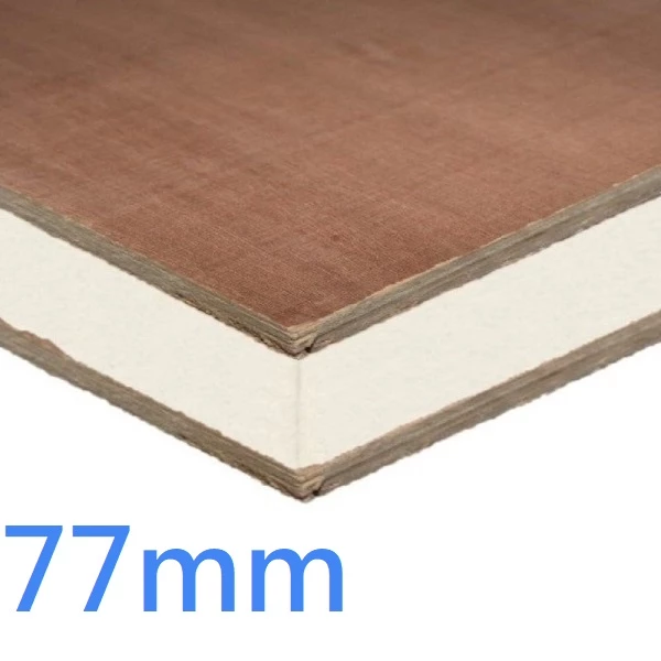 77mm Structural Insulated Panel ǀ 8x4 SIPs PIR and Plywood High Performance Construction Board