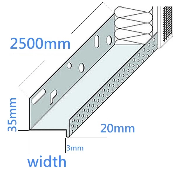 base track 2500 mm long aluminium start 15 x 90 mm insulation board 
