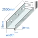90mm (93mm) STAINLESS STEEL Base Bead - Base Track EWI - 2.5m length