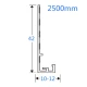 10mm White PVC Render STOP Bead Profile (10-12mm) - 2.5m Length