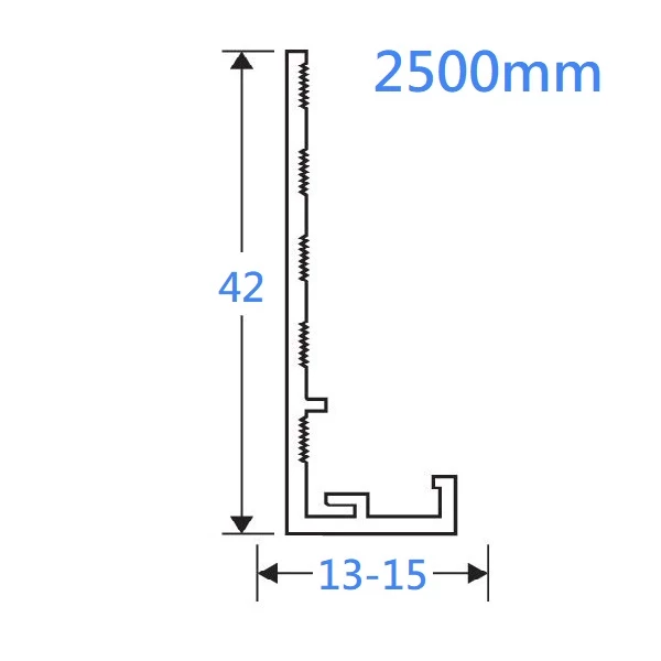 13mm Ivory PVC Render STOP Bead Profile (13-15mm) - 2.5m Length