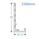 15mm White PVC Render STOP Bead Profile (15-17mm) - 2.5m Length