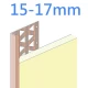 15mm White PVC Render STOP Bead Profile (15-17mm) - 2.5m Length