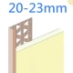 20mm Ivory PVC Render STOP Bead Profile (20-23mm) - 2.5m Length