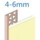 4mm White PVC Render STOP Bead Profile (4-6mm) - 2.5m Length