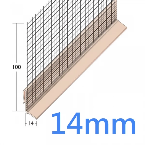 14mm Base Rail Track Clip with 100mm Mesh - 2.5m (37402)