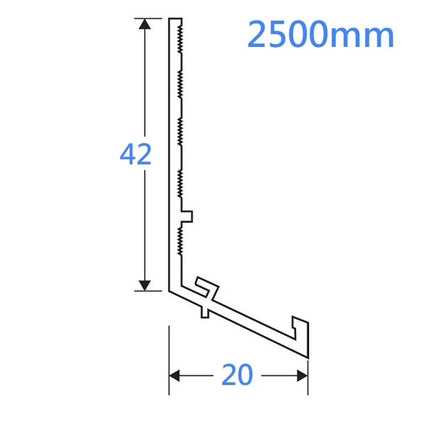 13mm - 22mm Render Drip Bead Profile EWI Bellcast Bead - Ivory - 2.5m Length