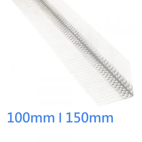 Corner Bead With Mesh Plastic - 2.5m 100-150mm