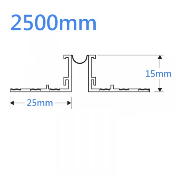 15mm - 17mm Movement Bead EWI Expansion Profile - White - 2.5m Length
