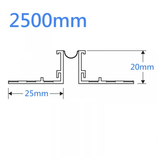 20mm - 22mm Movement Bead EWI Expansion Profile - White - 2.5m Length
