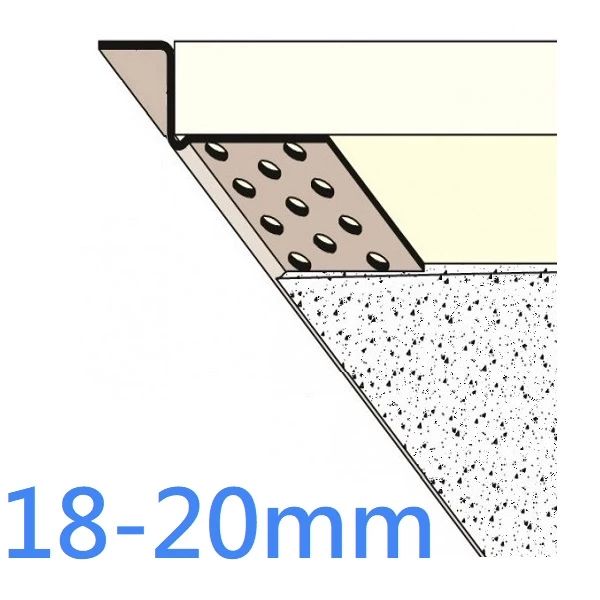 18mm Shadow Gap Profile - White Bead PVC Trim - 3.05m Length