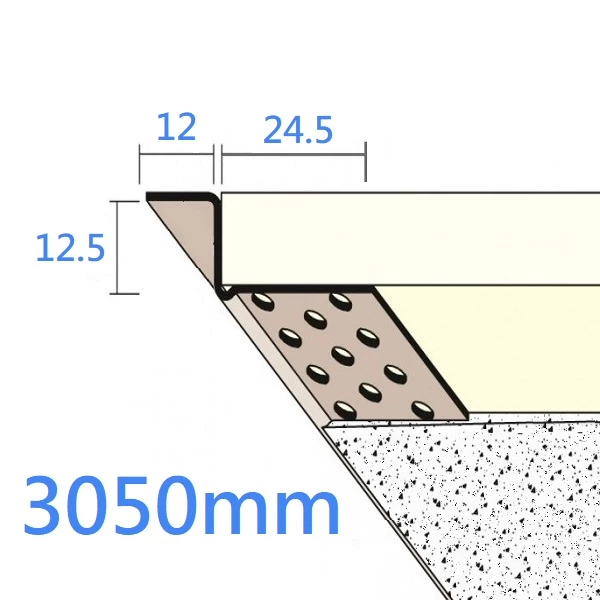 12mm Shadow Gap Profile - White Bead PVC Trim - 3.05m Length