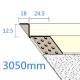 18mm Shadow Gap Profile - White Bead PVC Trim - 3.05m Length