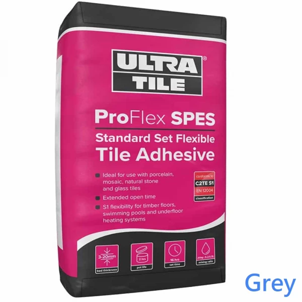 ProFlex SPES Flexible Tile Adhesive Standard Set Ultra Tile Fix 20kg (GREY)