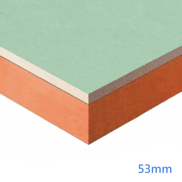 52.5mm SR/TB-MR Unilin Moisture Resistant Insulated Plasterboard (pack of 7)
