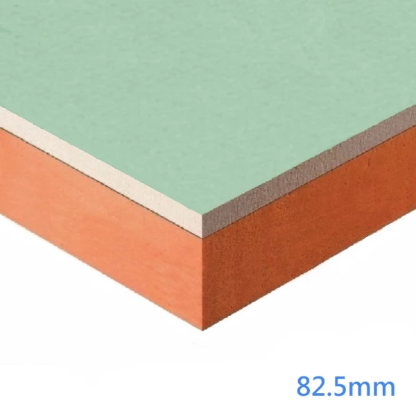 82.5mm Insulated Green Plasterboard SR/TB-MR Moisture Resistant (pack of 4)