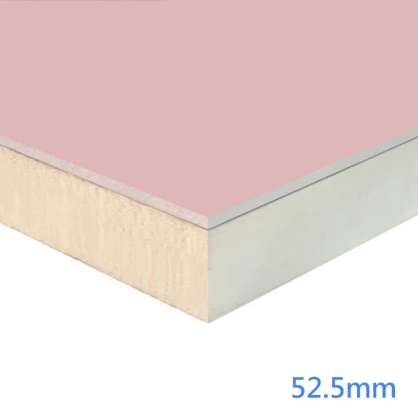 52.5mm XT/TL-FR PIR Insulated Pink Plasterboard