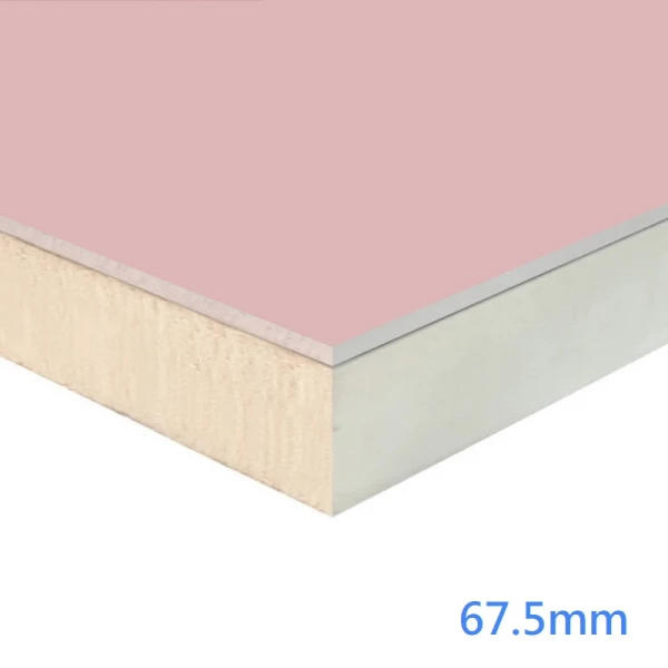 67.5mm Pink Paper Face Insulated Plasterboard XT/TL-FR