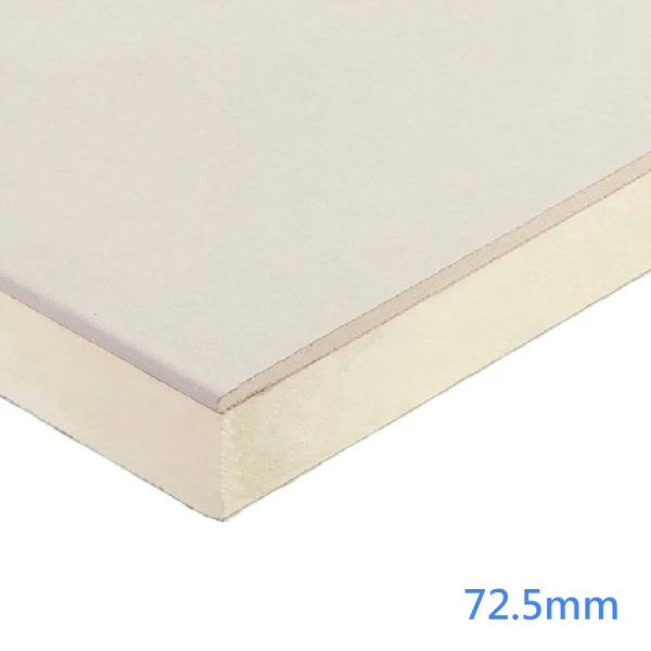 72.5mm (60mm) Unilin Thin-R XT/TL PIR Thermal Insulated Plasterboard