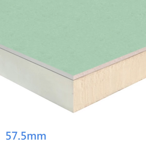 57.5mm Unilin XT/TL-MR Thermal Liner PIR MR Insulated Plasterboard