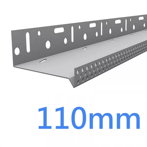 110mm-113mm Vented Aluminium Base Track - Steel Frame - 2.5m length