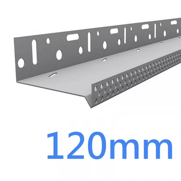120mm-123mm Vented Aluminium Base Track - Steel Frame - 2.5m length