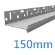 150mm-153mm Vented Aluminium Base Track - Steel Frame - 2.5m length