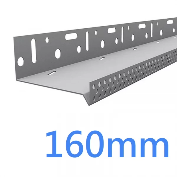160mm-163mm Vented Aluminium Base Track - Steel Frame - 2.5m length