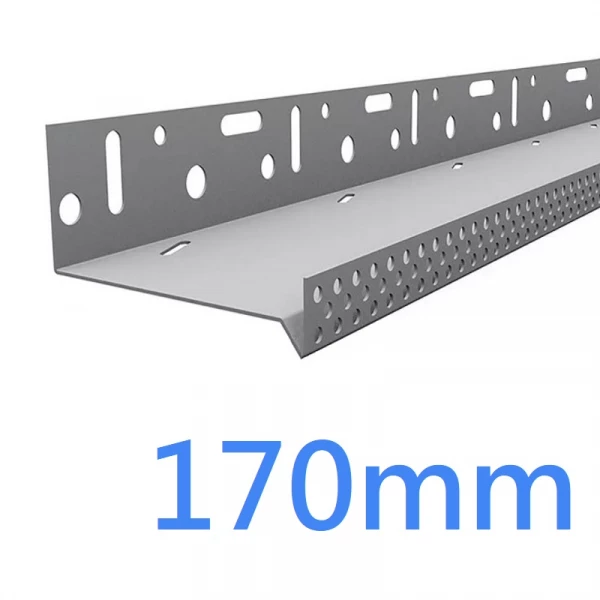 170mm-173mm Vented Aluminium Base Track - Steel Frame - 2.5m length