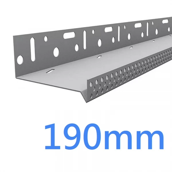 190mm-193mm Vented Aluminium Base Track - Steel Frame - 2.5m length