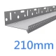 210mm-213mm Vented Aluminium Base Track - Steel Frame - 2.5m length