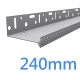 240mm-243mm Vented Aluminium Base Track - Steel Frame - 2.5m length